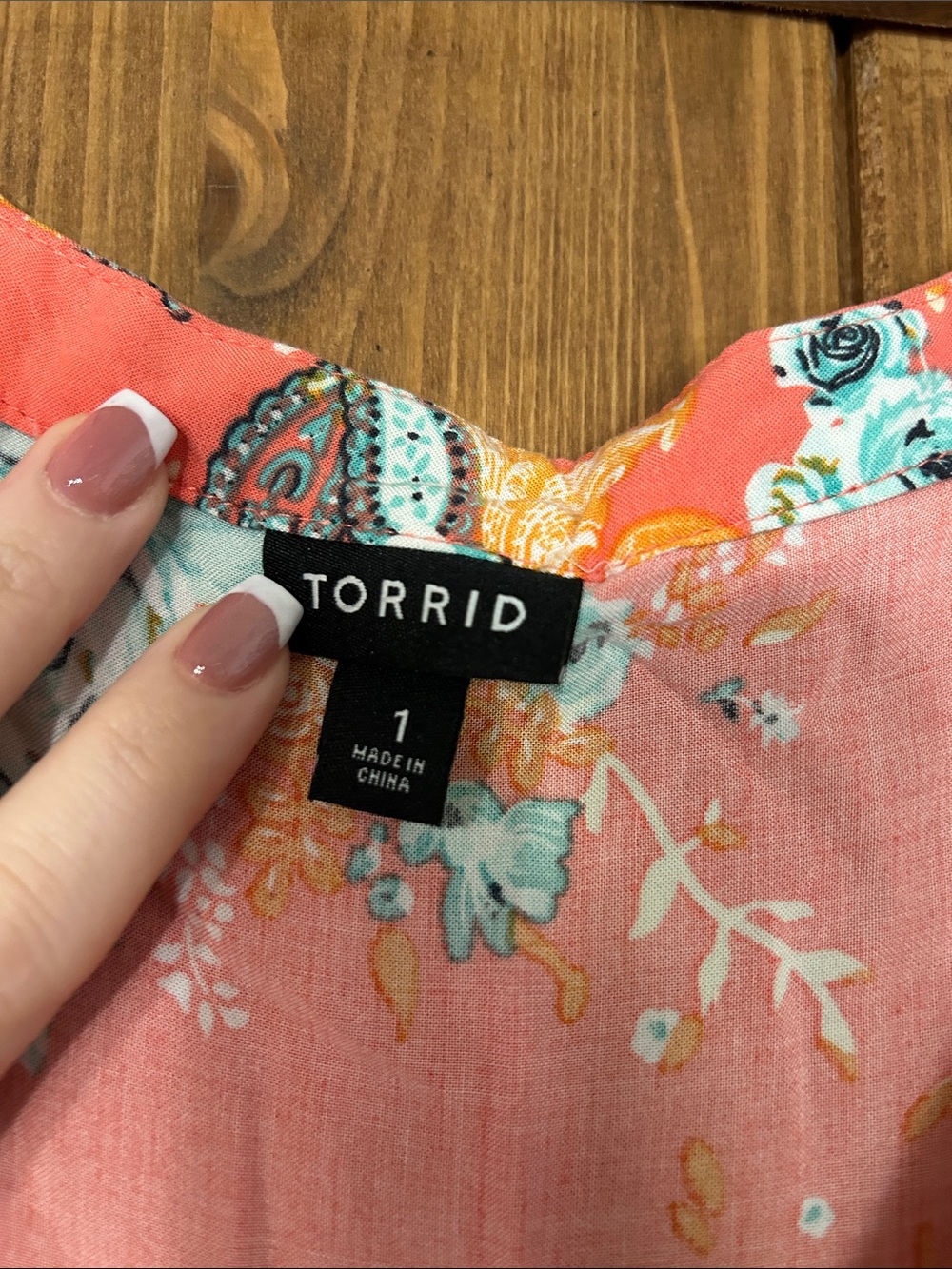 torrid Coral Floral Asymmetrical Dress - Picture 2 of 4